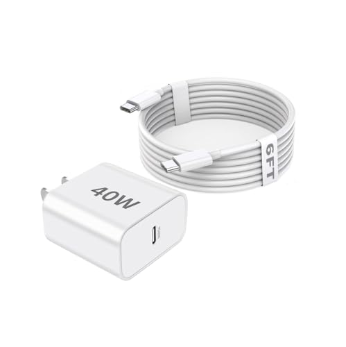 iPhone 17 16 Charger Fast Charging,[MFi Certified]40W USB C iPhone Fast Charger Block with 6FT Long USB C to C Charging Cable Cord for iPhone 17e/Air/17 Pro Max/16 Plus/15Pro/Pro Max,iPad Pro/AirPods - size: 6FT