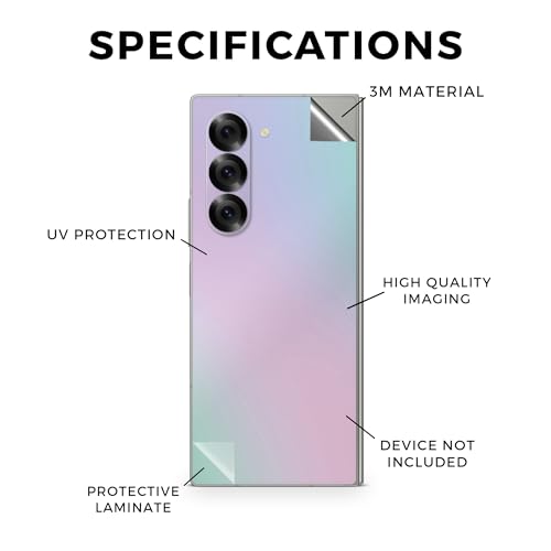 Phone Skin Compatible with Samsung Galaxy Z Fold 6 - Cotton Candy - Premium 3M Vinyl Protective Wrap Decal Cover - Easy to Apply | Crafted in The USA by MightySkins - color: Cotton Candy, style: Matte Finish