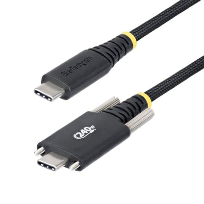 StarTech 6ft/2m USB-C to USB-C Screw Locking Cable (S2CEPR2M-USBSL-CABLE) - size: 6 ft