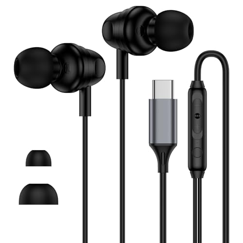 for Samsung Ear Buds Wired Earbuds for Samsung Galaxy S26 Ultra S25 FE Edge - color: Black