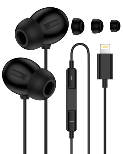 Wired Earphones for iPhone Headphones with Lightning Connector, in-Ear Buds