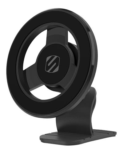 Scosche MagSafe Car Mount, Magnetic Dashboard Phone Holder for Car with 3M Adhesive Base, Strong Magnet Hold, 360° Rotatable Cell Phone Car Mount for iPhone 17/16/15/14/13/12, Includes Magnetic Ring - size: 1 Pack
