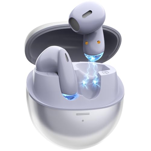 MINISO True Wireless Earbuds with Charging Case, Bluetooth 6.0 Ear Buds - color: Blue