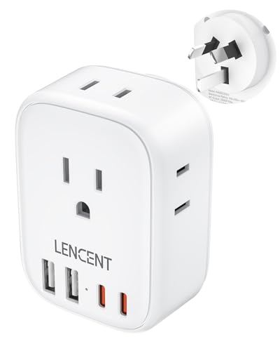 LENCENT Australia New Zealand Power Plug Adapter, US to Australia Adapter - style: Type I-17.5W-Australia China