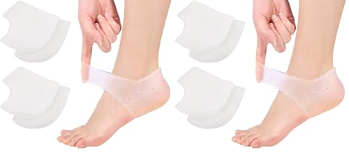 VivoFoot 2 Pair Gel Heel Protector,Heel Pain and Cracked Heels Relief Socks (Pack of 2) - size: 2 Pair (Pack of 2)