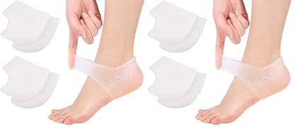 VivoFoot 2 Pair Gel Heel Protector,Heel Pain and Cracked Heels Relief Socks (Pack of 2) - size: 2 Pair (Pack of 2)