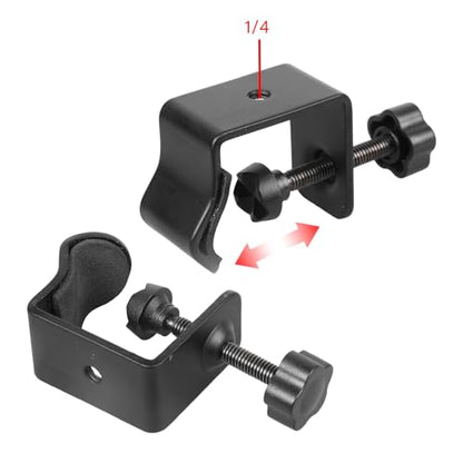 Adjustable Goosenecks Phone Holder Mount with Metal Clip Base 17.4mm Ball Head Flexible Mount for Smartphones Tablets Bedside Adjustable Phone Stand with Clamp