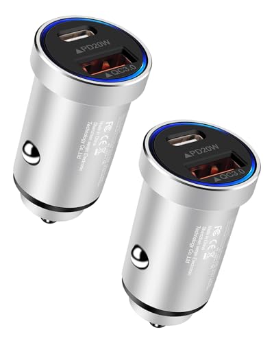 Car Port Charger For iPhone 17e 17 Pro Max Usb C Cigarette Lighter Adapter - color: Silver