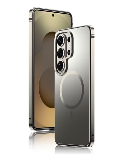 IMCHEN for Samsung Galaxy S26 Ultra Phone Case - Metal Frame with Shockproof TPU Inner and Hard PC Back, Slim and Duralbe - color: Titanium, size: for Galaxy S26 Ultra