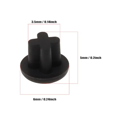 Shapenty 3.5mm Rubber Dust Plugs Caps Protector Anti-Dust Headphone Jack Dust Plugs Cover for Earphone Mobile Phone Laptop Desktop Computer, 20PCS (Black) - color: Black