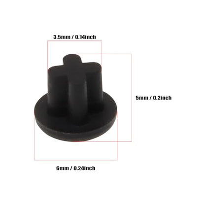 Shapenty 3.5mm Rubber Dust Plugs Caps Protector Anti-Dust Headphone Jack Dust Plugs Cover for Earphone Mobile Phone Laptop Desktop Computer, 20PCS (Black) - color: Black