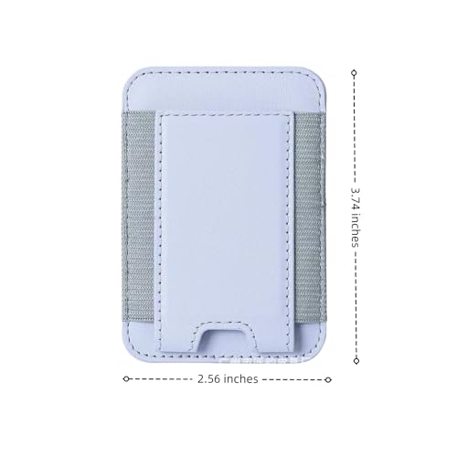 7 Cards Holder for MagSafe Wallet, Stronger Magnetic Wallet RFID Blocking for iPhone 17/16/15/14/13/12 and Pro Promax Series - color: Light purple elastic wallet