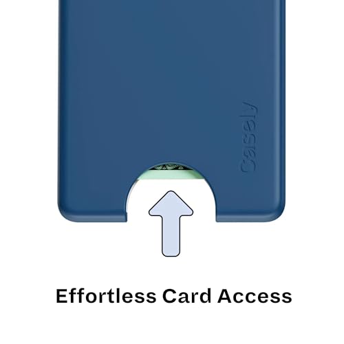 Casely MagWallet | Aquamarine | Ocean Blue Shimmer | Slim Wallet Card Holder | Compatible with MagSafe | Soft-Touch Hard Silicone | Holds Up to 3 Cards - color: Aquamarine | Ocean Blue Shimmer Glitter