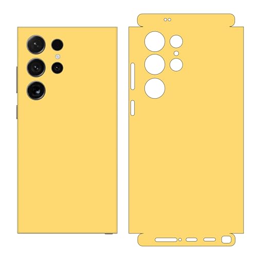 2 Pack Skin Wraps Compatible with Samsung Galaxy S24 Ultra (Yellow) - color: Yellow