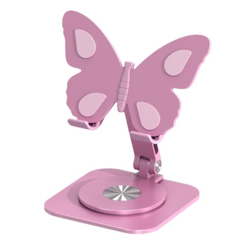 Phone Stand, Butterfly Shape Aluminum Alloy Mobile Phone Holder, Height Adjustable, Foldable Portable Stand, for Desktop Tablet (1PC)