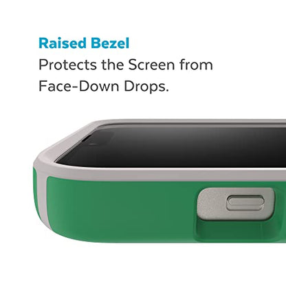 Speck iPhone 15 Plus & 14 Plus Case - Drop Protection, Scratch Resistant, Built for MagSafe iPhone Case, Soft Touch Coating - 6.7" iPhone Case, Dual Layer - Renew Green/Sweater Grey CandyShell Pro - color: Renew Green/Sweater Grey