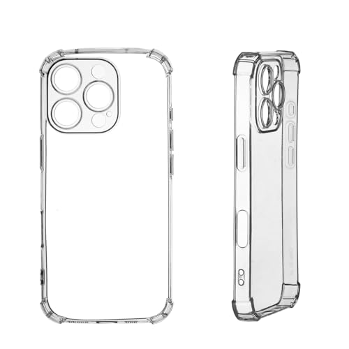 1PC Clear Soft TPU Silicone Case for iPhone 16 Pro Max | Clear Flexible Back Cover Made of Soft TPU/Silicone Rubber with Precise Rear Camera Cutouts - color: For iPhone 16 Pro Max