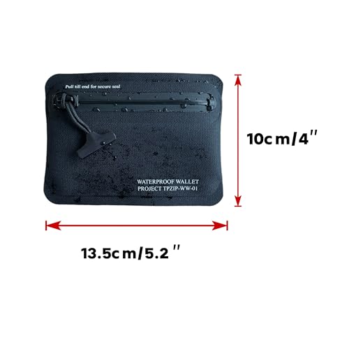 Heavy Duty Airtight Wallet Submersible Waterproof Wallet Protection for Keys, Cards - color: Taupe, size: 5.2" X 4" / 13.5CM X 10 CM