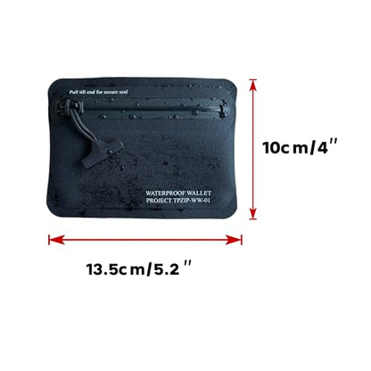 Heavy Duty Airtight Wallet Submersible Waterproof Wallet Protection for Keys, Cards - color: Taupe, size: 5.2" X 4" / 13.5CM X 10 CM