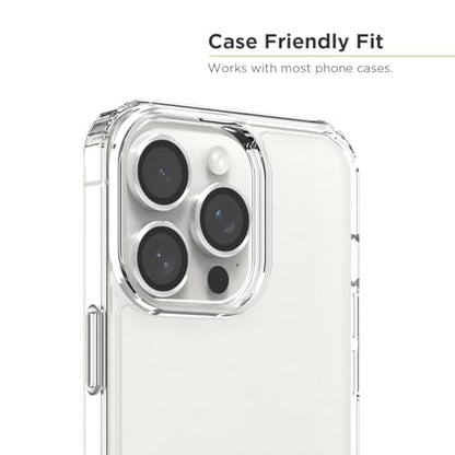 PureGear Camera Lens Protector for Apple iPhone 15 Pro & 15 Pro Max, Protects Camera Lens from Drops & Scratches, Ultra-Thin HD Tempered Glass Individual Ring Cover Lens Protectors-Silver - color: Silver