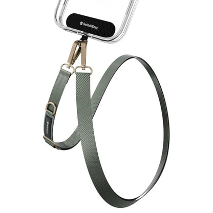 SWITCHEASY 20mm Adjustable Crossbody Phone Strap Compatible with Most Phones, Anti-Theft & Ant-Drop, Hands Free for Phone Lanyard Crossbody with Strap Card Phone Tether Tab - EasyStrap (Sea Foam) - color: Sea Foam, size: 20mm