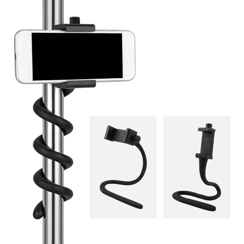 Flexible Phone Holder for Treadmill, Portable Gooseneck 16.9” Long Arm