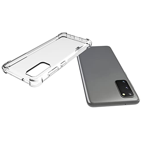 USTIYA Case Clear for Samsung Galaxy S20 TPU Four Corners Cover Transparent Soft
