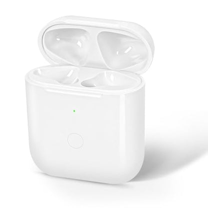 Wireless Charging Case Compatible with AirPod 1st & 2nd Generation, Air Pod Charger Case Replacement with Bluetooth Pairing Sync Button, No Earbuds - color: White