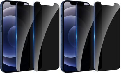 WHPXJY 4 Pack Privacy Screen Protector for iPhone 12/12 Pro 6.1 inch, Anti-Spy Screen Protector Tempered Glass Film Shatterproof/Anti-Scratch/Touch Sensitive/No Air Bubbles/Easy to Install - size: iPhone 12 -6.1Inch (Pack of 2)
