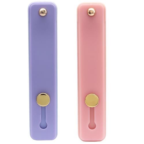 2 Pack 3.9 Inch Phone Loop Finger Holder (Pink & Purple) - color: Pink & Purple