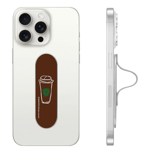 Momostick Premium Flatstick Collection, Slim Phone Grip and Stand, Adjustable Finger Loop Holder for All Smartphones, Universal and Pocket-Friendly Selfie Stand - color: Americano
