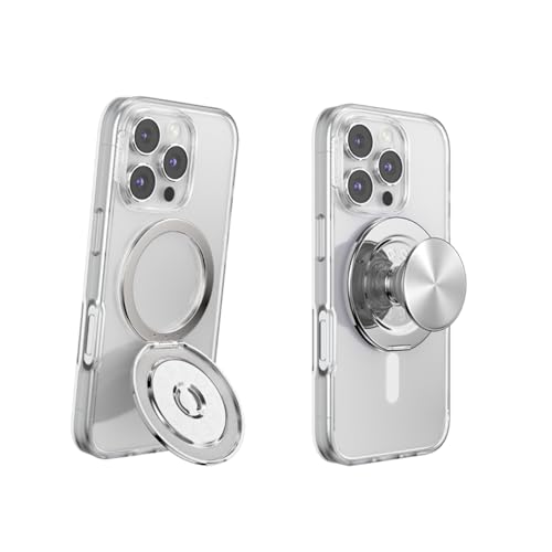 PopSockets Kick-Out Grip for MagSafe, Kickstand- Silver - color: Silver, style: MagSafe Kick-Out