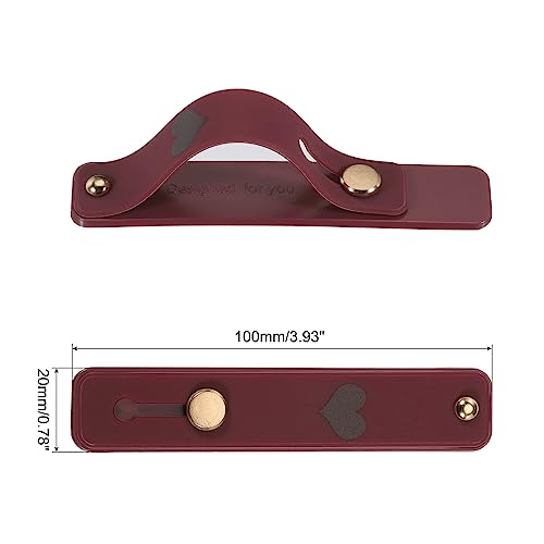 MECCANIXITY 2 Pcs Phone Loop Finger Holder Silicone Phone Strap Grip Holder Cell Phone Grip Stand for Most Smartphones Dark Red,Dark Pink - color: Dark Red,Dark Pink