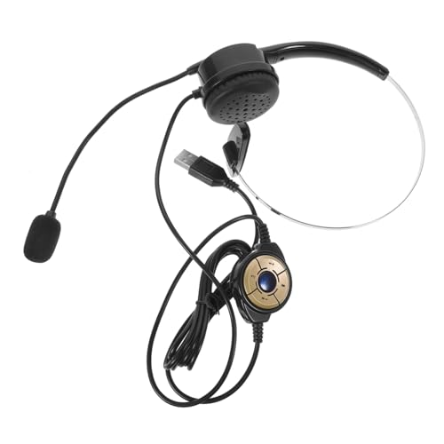 VILLCASE Black Single Ear Call Center Headset with Mic, Gaming Use