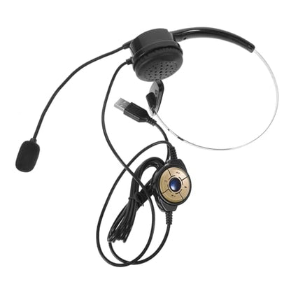 VILLCASE Black Single Ear Call Center Headset with Mic, Gaming Use
