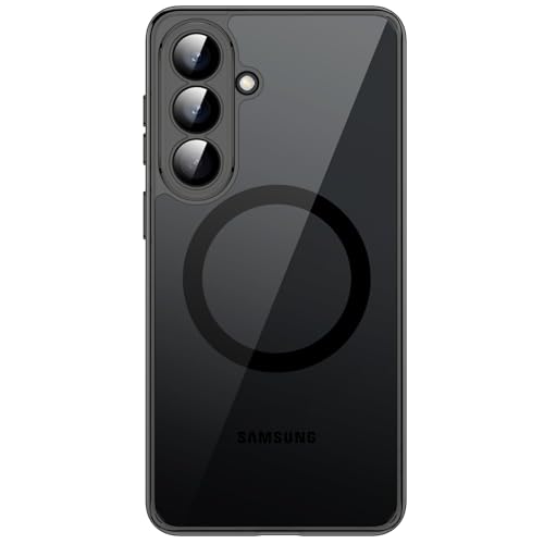 JETech Magnetic Case for Galaxy S26 Plus, Compatible with MagSafe, Black | Full Camera Lens Protection, Shockproof Protective Phone Cover, Scratch Resistant Clear Back - color: Black, size: Galaxy S26 Plus