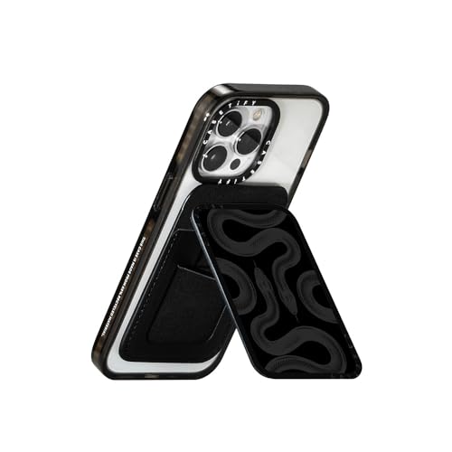 CASETiFY Snappy Card Holder Stand Compatible with Magsafe - Black Kingsnake - color: Black Kingsnake