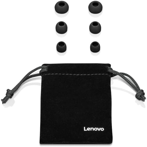 Lenovo 100 in-Ear Headphone, Wired, Microphone, Noise Isolating, 3 Ear Cup Sizes, Windows, Mac, Android, GXD0S50936, Black - color: Black, style: AUX