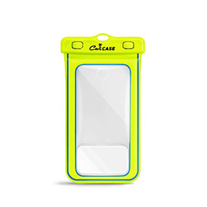 CaliCase XL Waterproof Floating Case - color: Yellow Glow in the Dark