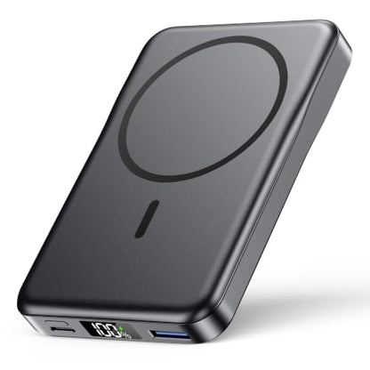 Magnetic Portable Charger 10000mAh, Fast Charging MagSafe Battery Pack | 20W USB-C Fast Charging PowerBank with LED Display,Travel Essentials Wireless Charger for iPhone 17/16/15/14/13/12 - color: DarkGray