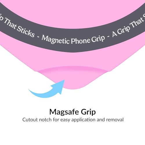 Velvet Caviar Suction Cup Phone Case Mount Compatible with MagSafe Devices Only - Magnetic Silicone Sticky Phone Grip Holder for iPhone Back of Phone - Mirror Gripper (Pink Sugar Heart) - color: Pink Sugar Heart