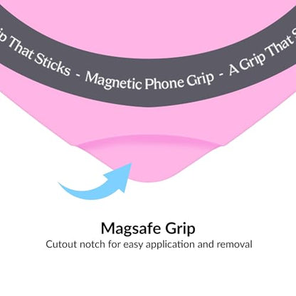 Velvet Caviar Suction Cup Phone Case Mount Compatible with MagSafe Devices Only - Magnetic Silicone Sticky Phone Grip Holder for iPhone Back of Phone - Mirror Gripper (Pink Sugar Heart) - color: Pink Sugar Heart