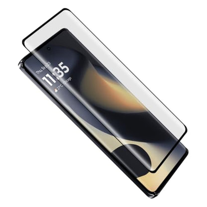DUNSIHUI 2Pcs Moto Edge 2024 6.6" Screen Protector, 3D Curved Full Coverage Silk Anti-Scratch 9H HD Clear Tempered Glass Screen Protector Protective Film For Moto Edge 2024 (gen 5) 6.6 Inch