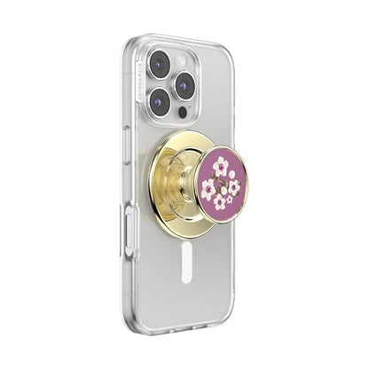 PopSockets Phone Grip for MagSafe, Magnetic Holder- Floral Mauve - color: Floral Mauve, style: MagSafe