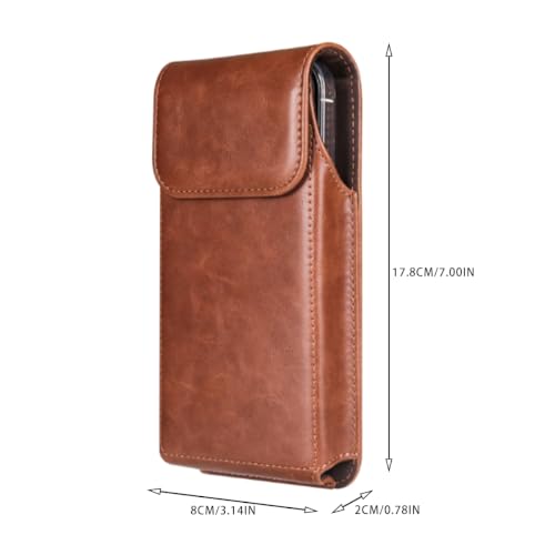 Phone Case Belt Clip Waist Pouch Holster Smartphone Belt Sleeve (Brown) - color: Brown