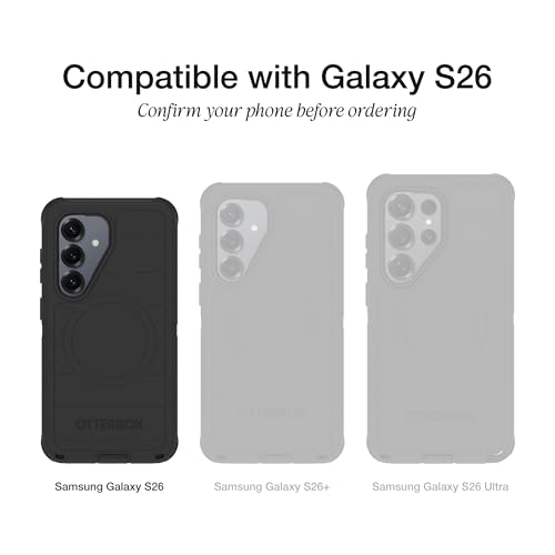 OtterBox Samsung Galaxy S26 Symmetry Series Case - Stardust 4.0, Clear, Thin, Glitter Samsung Phone Case, Built-in Fast Charge Magnets & Raised Edges - color: Stardust Clear/Glitter, style: S26