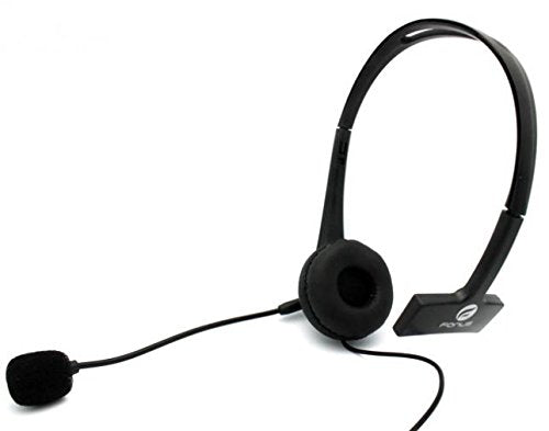 Wired Headset Mono Handsfree Headphone 3.5mm Earphone Earpiece Boom Microphone Single Earbud [Black] for Simple Mobile Samsung Galaxy J7 Sky Pro - Simple Mobile Samsung Galaxy On5