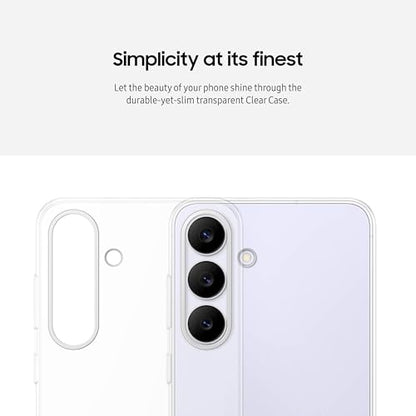 SAMSUNG Galaxy S25 FE Clear Phone Case, Durable and Slim Protective Cover, Stylish, Transparent, US Version - color: Clear, style: S25 FE