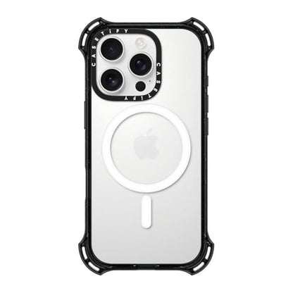 CASETiFY for iPhone 16 Pro Case - Bounce Compatible with MagSafe | Shockproof | 21.3 ft. 6X Military Grade Drop Protection | Black - color: Clear Black, size: Iphone 16 Pro (6.3")