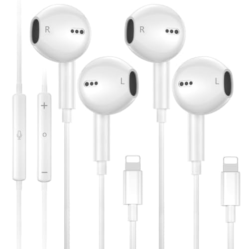 2Pack Wired Headphones for Phone Earbuds/Earphones with Lighning Connector